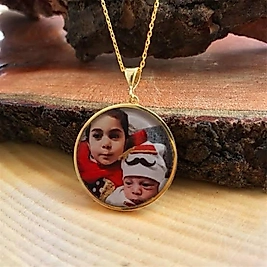 Canlı resimli kadın kolye