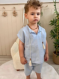 Pamuklu Yazlık Sortlu Salas Takım MAvi