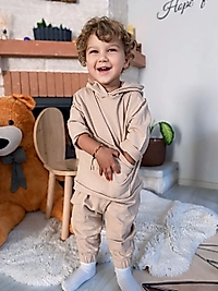 Eşofman Takımı Önden Cepli Bej Takım