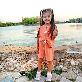 Ünisex Müslin Pamuklu Sortu Takım Turuncu