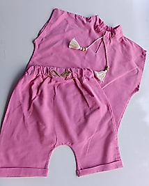 Pamuklu Yazlık Sortlu Salas Takım Pembe