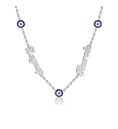 925 ayar kadın isimli nazarlı kolye