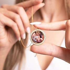 Kişiye özel canlı resimli kolye