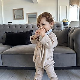 Kaşe Yandan Cepli Tulum Vizon Renk