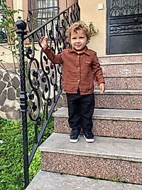 Müslin Pamuklu Gömlek Pantolon Takım